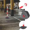 Traffic Delineator Post with Wheels 23.4 Inch High Elastic Warning Column for Garage Parking Safety Vehicle Collision Cushion and Car Stop Indicator