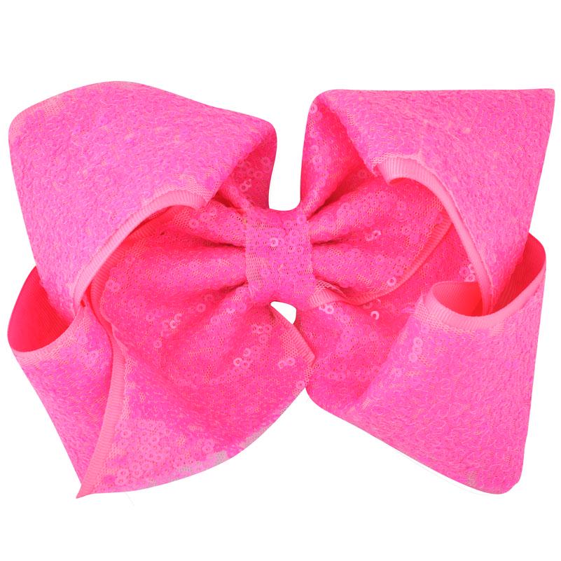 29Colors 8 inch Big Rainbow Large Hair Bow Sequins Ribbon Hairgrips With Alligator Clips Headwear Bowknot Girls Hair Accessories