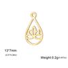 Teamer Buddhist Lotus Flower Charms for Jewelry Making Delicate Stainless Steel Pendant for Bracelet Earrings DIY Wholesale