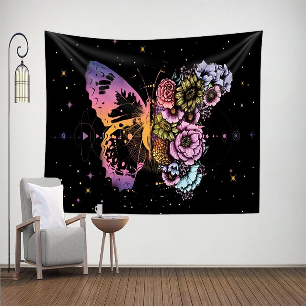 Butterfly Flower Wall Tapestry Wall Hanging For Bedroom Living Room College Dorm Decoration
