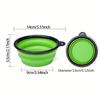 Pet Food Water Bowl 2-in-1 Dog Bowl, Silicone Foldable Portable Bowl, Four Seasons Outdoor Travel Collapsible Bowl, 1PC