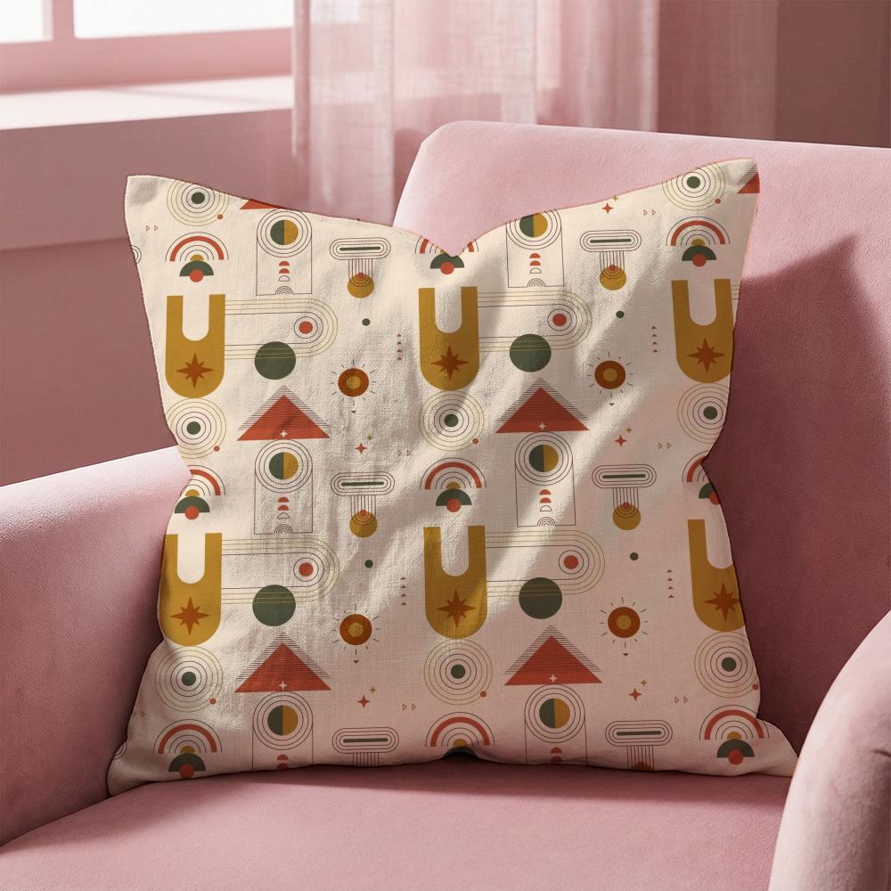 Boho Plant Nordic Cushion Cover Multi-Scene Pillow Cover for Home & Car - Reversible, Soft & Durable for Daily Use