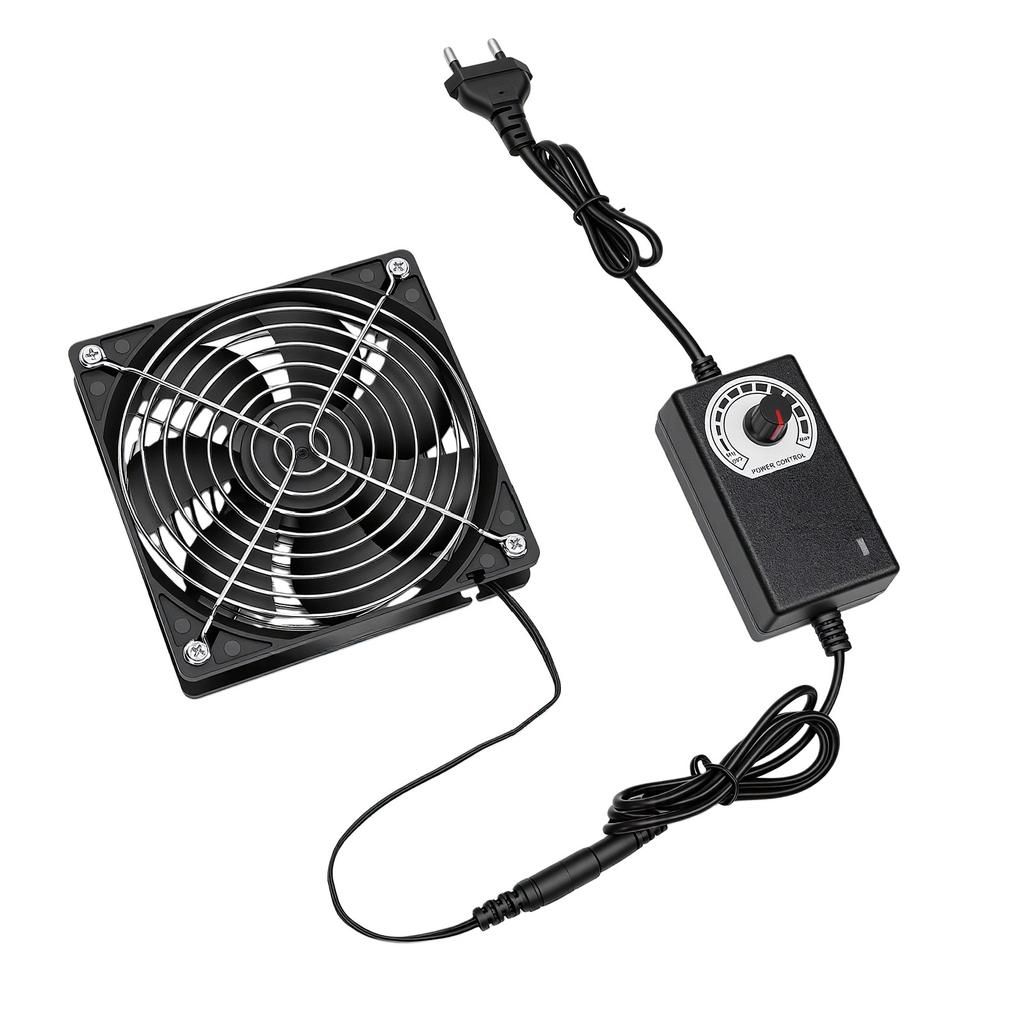 Cooling Fan 120x120x25mm 2700RPM 81.02CFM 0.25A Adjustable Speed Quiet Industrial Cooling Fan for Computer Cabinet Pet
