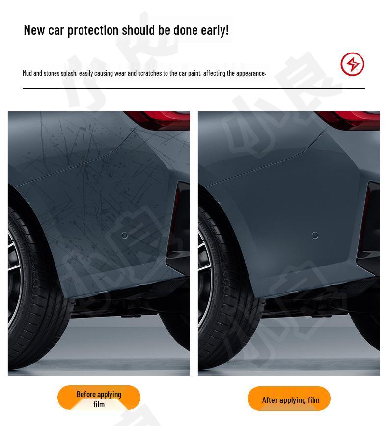 Vorgeschnittene durchsichtige TPU-Schutzfolie für vordere und hintere Stoßfänger - Passend für 23 BMW 7er Modelle