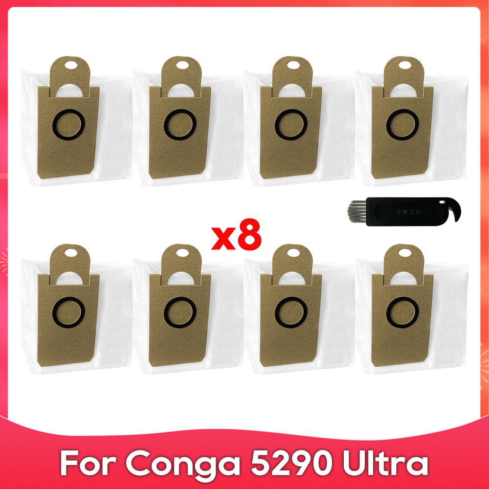 Fit For ( Conga 5290 Ultra ) Spare Parts Accessories Side Brush Hepa Filter Mop Pad Dust Bag
