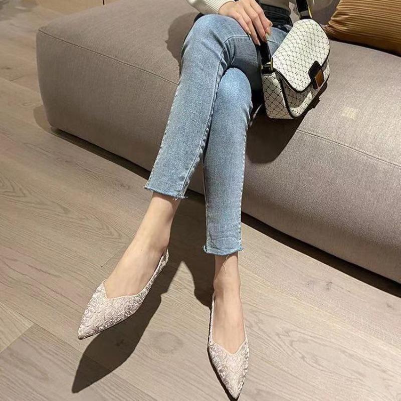 Women's Fashionable leisure versatile Flat Shoes Pointed Toe Ladies Elegant minimalist shoes comfort  Anti-slip soft-soled shoes