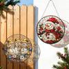 Leichtes Dekoratives Kunstobjekt Acryl-Fensteraufhänger im Buntglas-Stil, Lebensbaum & Winterwald Bunter Hängeornament Runder Sonnensammler