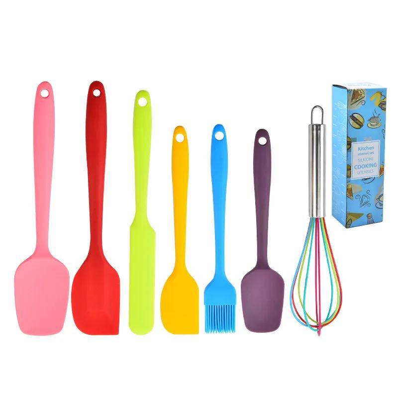 Cooking Tools Set Premium Silicone Utensils Set Cream Spatula Brush Silicone Kitchen Tool Set