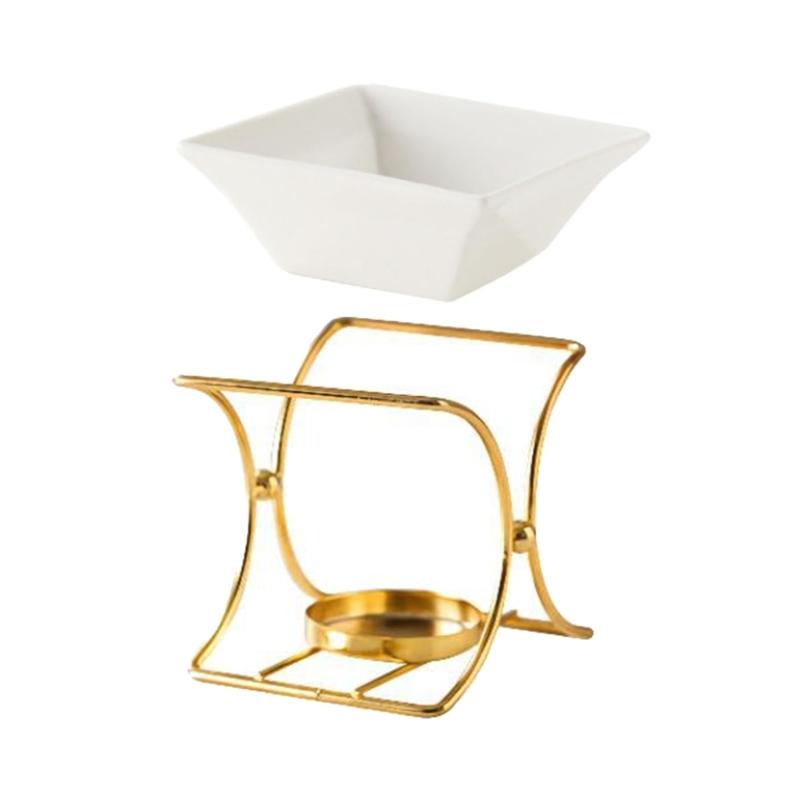 

Romantics Ceramic Oil Tart Burners with Large Capacity Oil Diffuser for Relaxing Aromatherapies Furnaces Home Decoration золотий