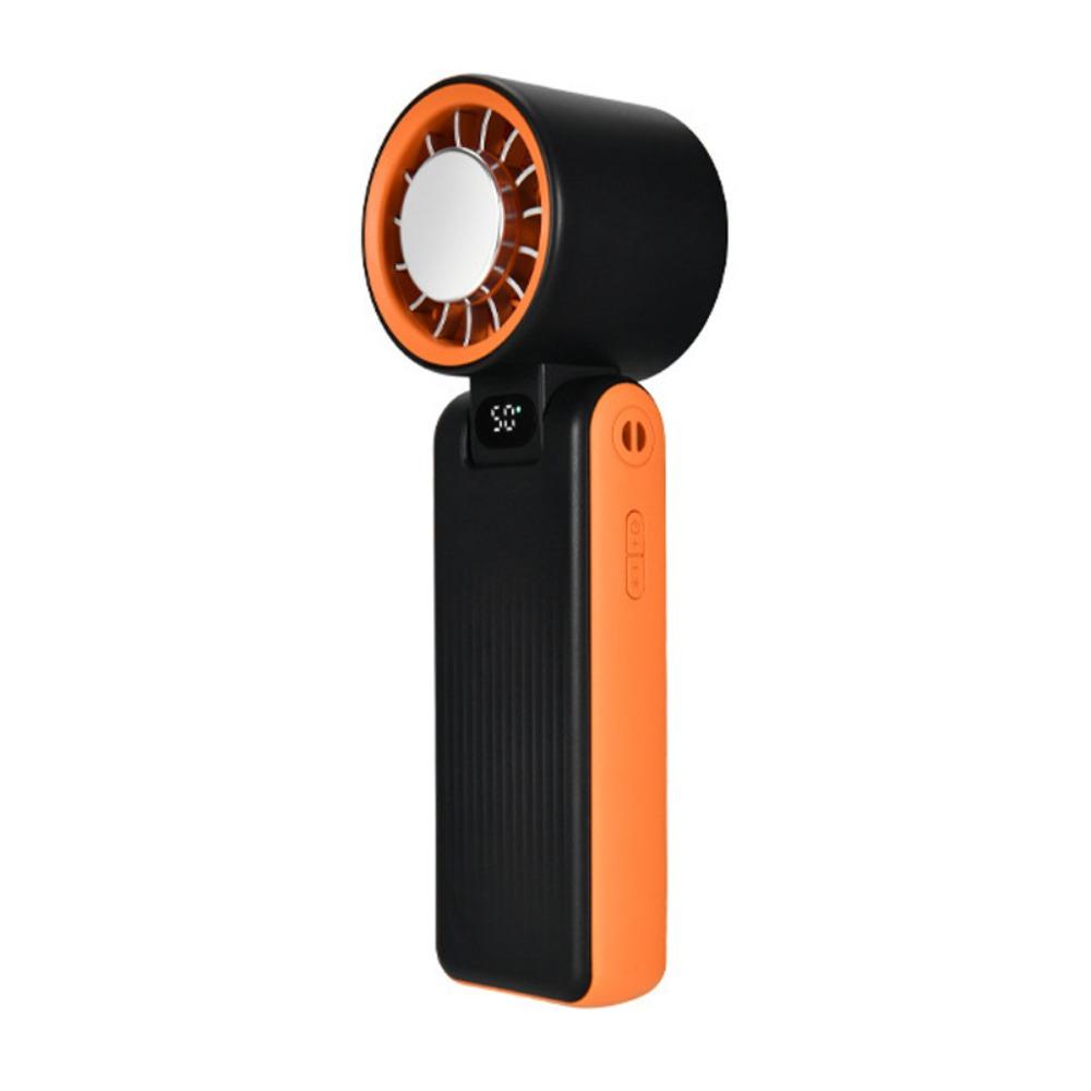 

LED Digital Display Portable Handheld Fan Adjustable Wind Speed 3600mAh Battery Strong Wind Fan Mini Foldable чорний