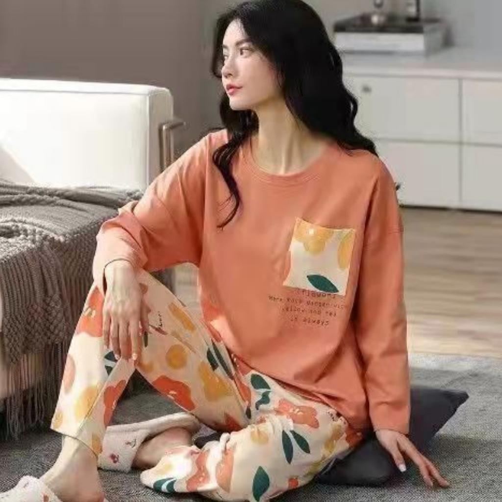 Neuer Winterpyjama, Damen, koreanische Version, langärmelig, Homewear-Anzug, locker, große Größe, zweiteiliger Anzug, kann draußen getragen werden