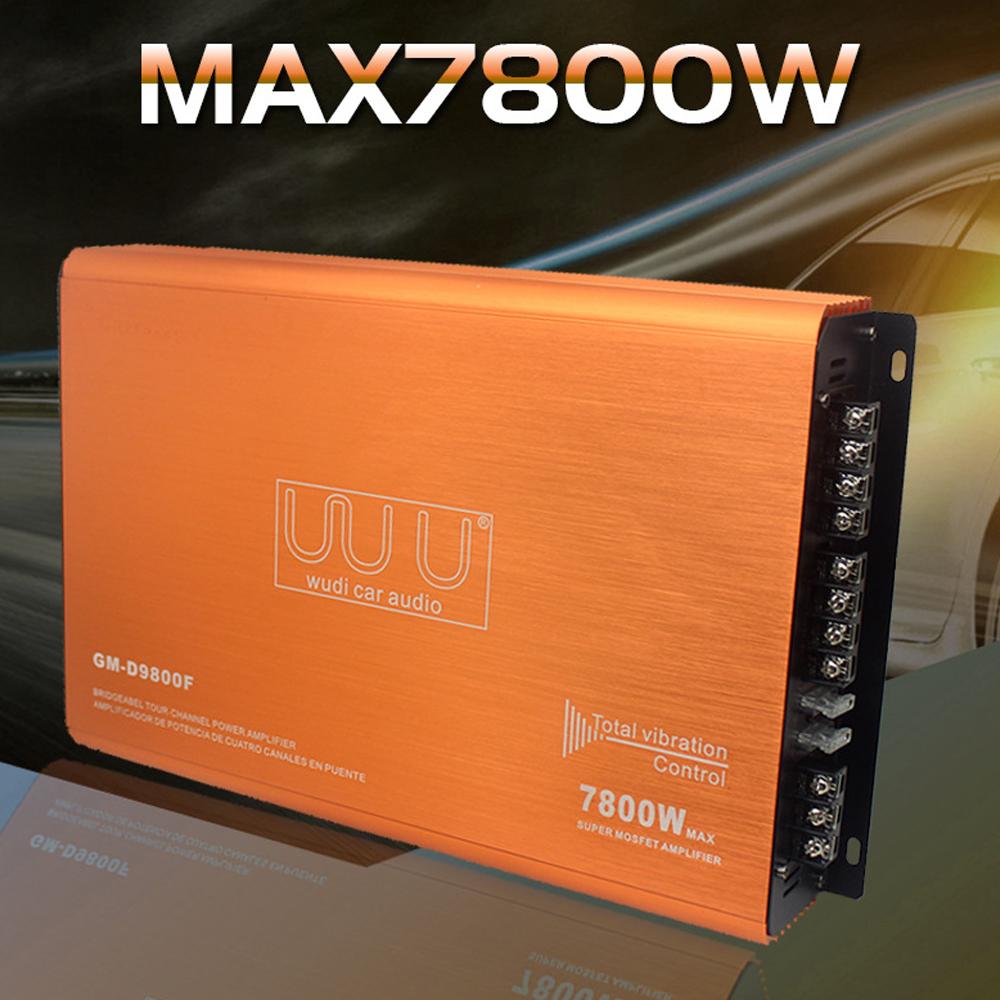 4-Channel Car Audio Amplifier 7800W HiFi Class-D Stereo Power Amplifier 4-Way High Power Amp.