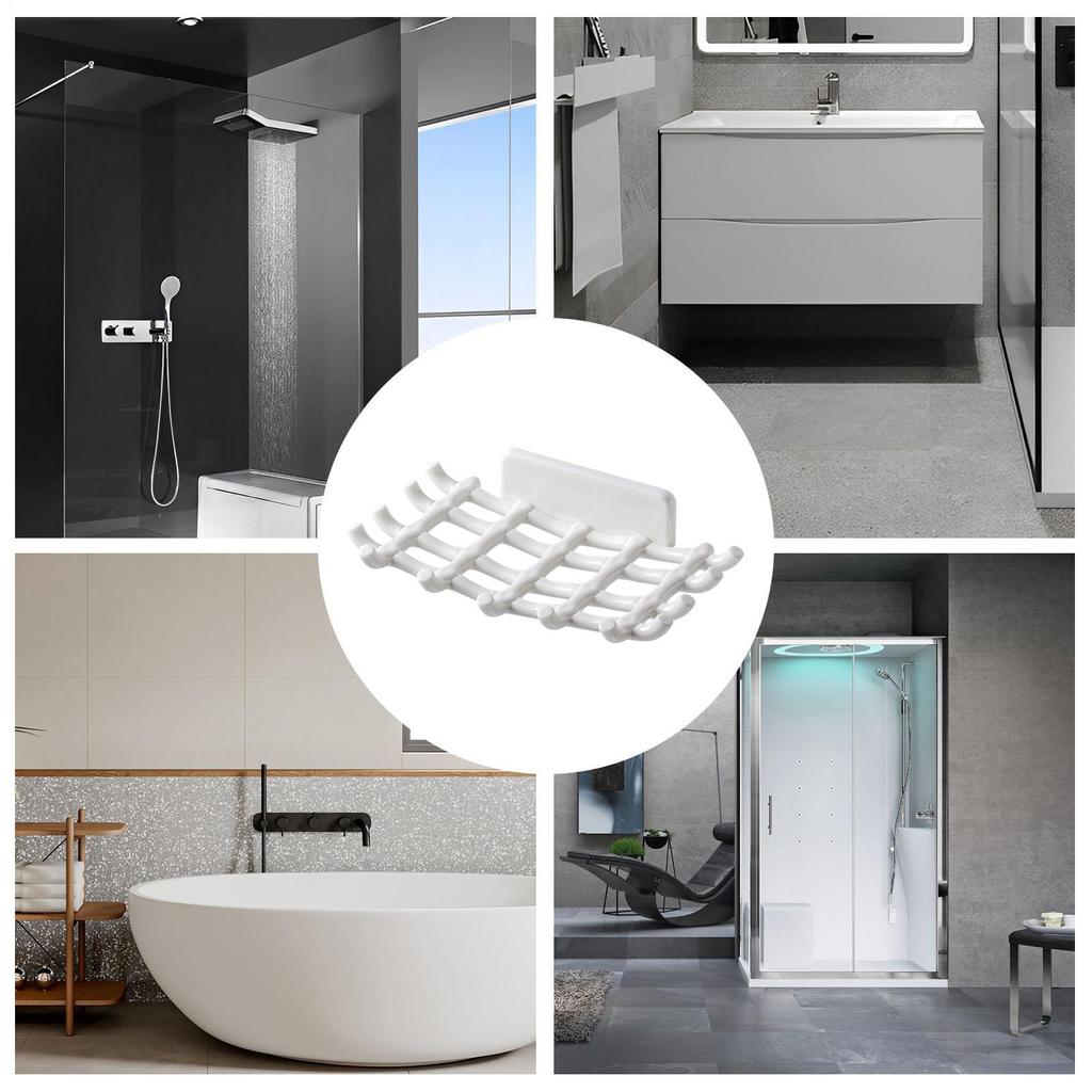 Soap Box Wall Mounted Drainage Shelf For Home Use No Punching High-end Bathroom Space Saving Adhesive Soapbar Holder
