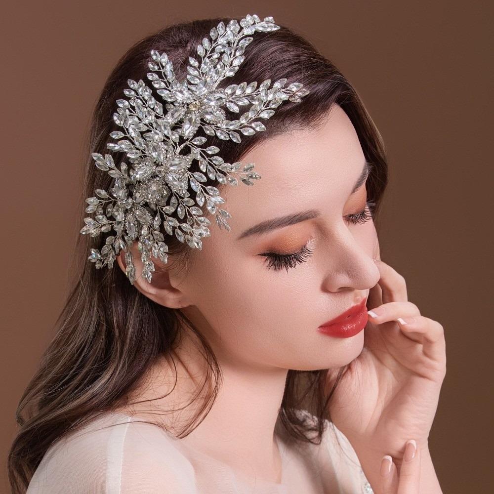 Sparkling Bride Crown Tiaras Elegant Crystal Tiaras Wedding Party Hair Accessories