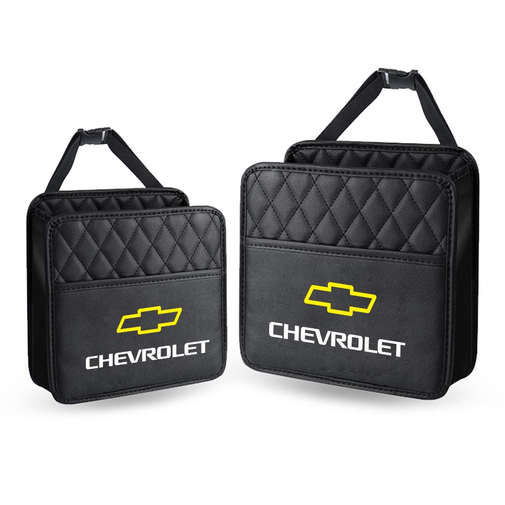 Car Backseat Luxury Leather Storage Bags Hanging Organizer Box For Chevrolet Cruze Malibu Sail Spark Captiva Equinox Trax Lova