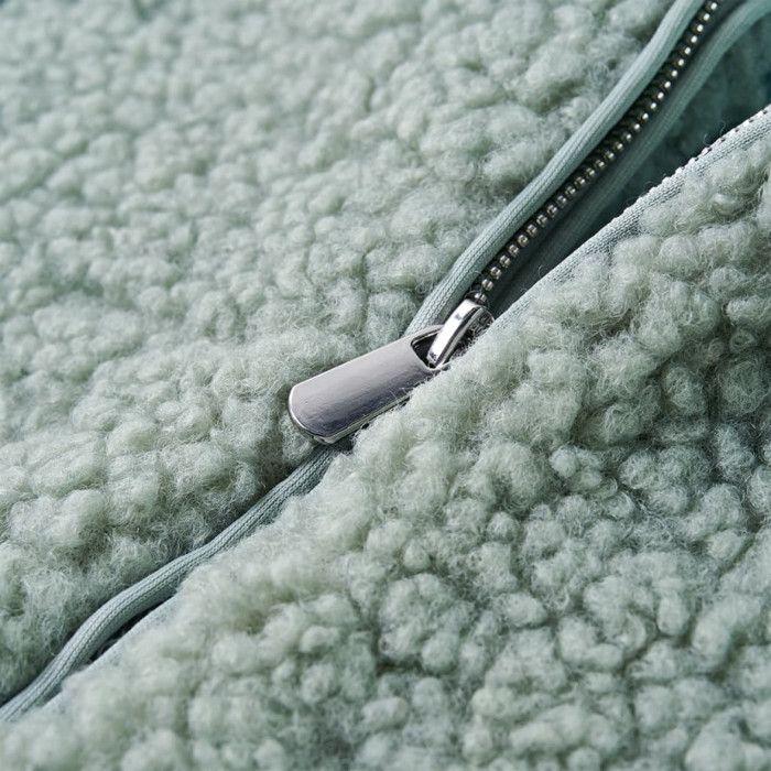 Veste polaire - vidaXL - Teddy - Fausse fourrure - Manches longues - Rose doux