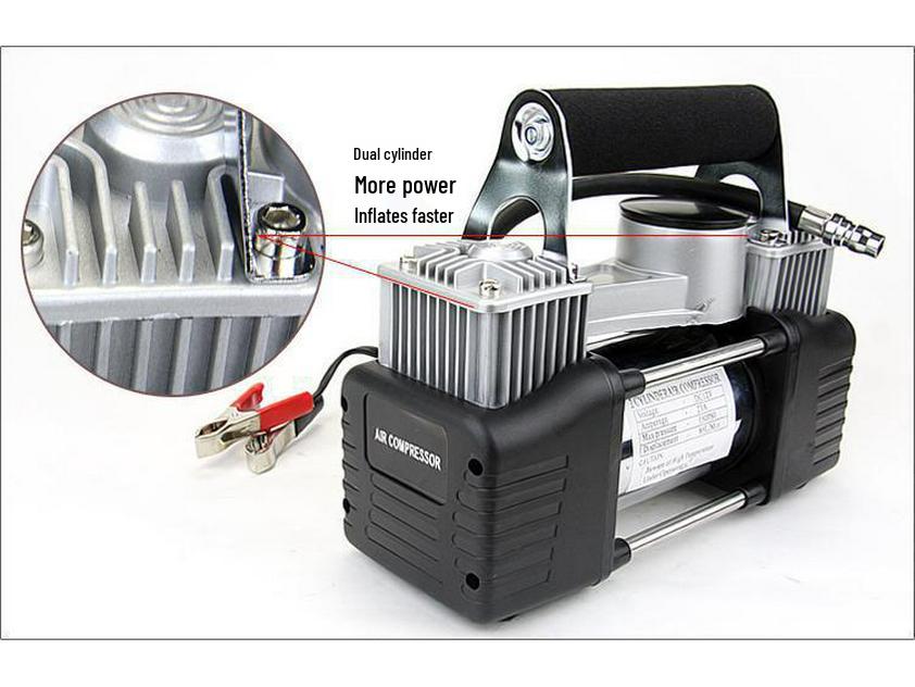 220V Dual Cylinder Electric High Pressure Car Tire Pump for Home Use