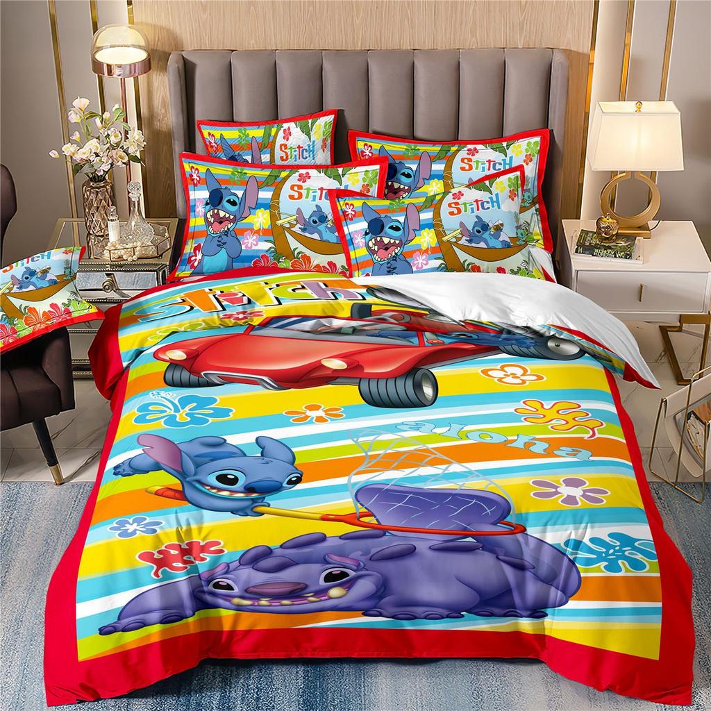 Digital Printing Three-Piece Cute Cartoon Quilt Cover 3D Bed Kit