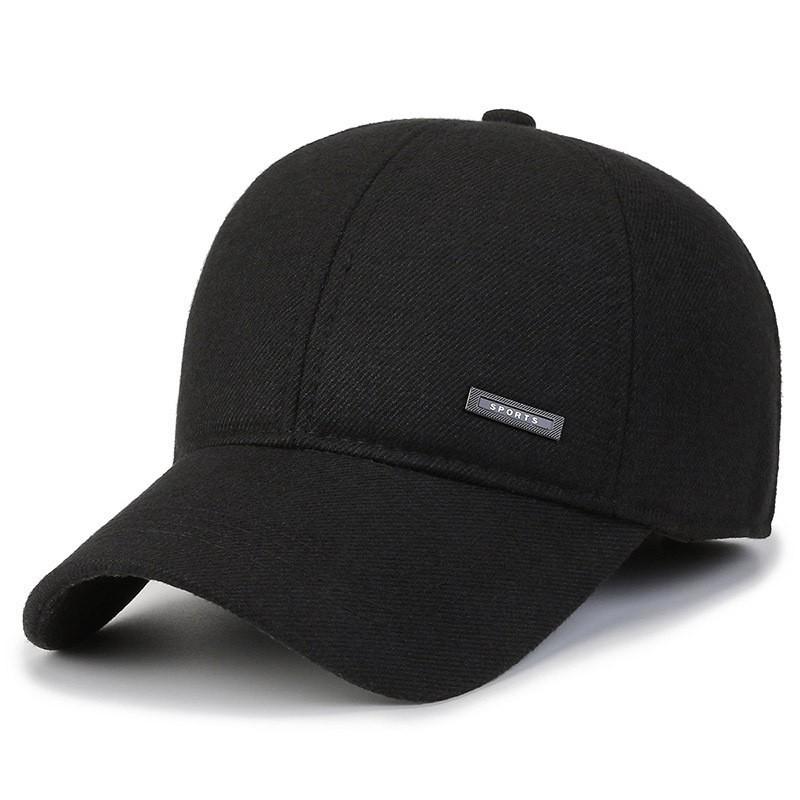 Men's Stylish Outdoor Baseball Cap with Ear Protection - Casual, Warm Duckbill Design
