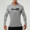 Muscleguys   Slim Fit Comfortable  Hoodie Men’s Daily Casual Clothes Bodybuilder Long Sleeves for Running