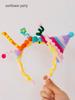 Handmade Twisted Stick Headband & Child's Birthday Hat Party Props - Cute & Creative Photo Accessories