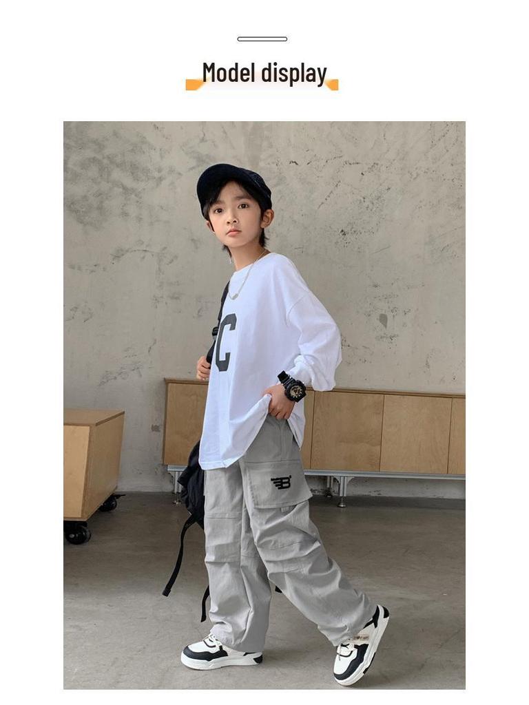 Trendige Cargo-Hosen für Jungen für Frühling und Herbst 2025, stilvolle Freizeitkleidung für Kinder