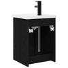 Bathroom Vanity Unit with Faucet Black Oak