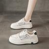 Dicke Sohle kleine weiße Schuhe Damen Sommer 2025 neu atmungsaktives Mesh rutschfest erhöhend Muffinboden Mesh-Schuhe Damen flache Grundplatten-Schuhe