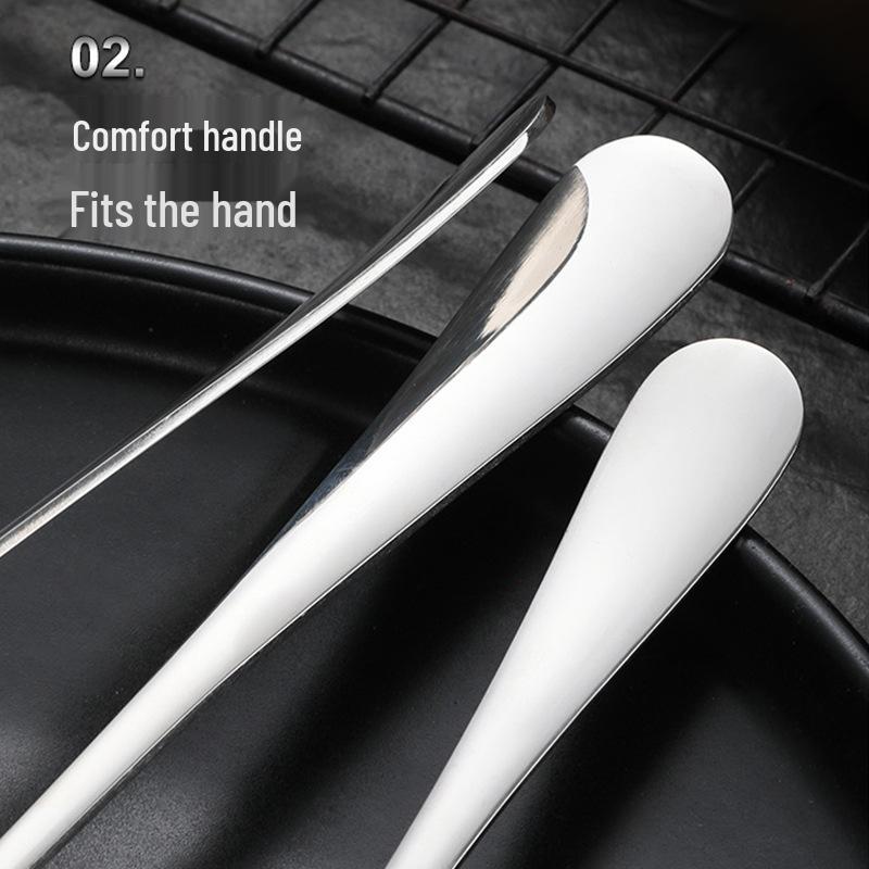 Nerezová ocel 304 Lžíce na polévku a kávu s dlouhou rukojetí v korejském stylu