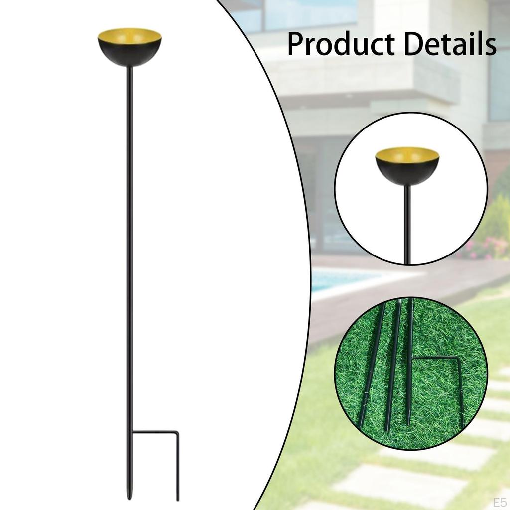 Bienen Tränke Badewanne mit Metallstab Bestäuber Wassertränke Ornament für Innenhof