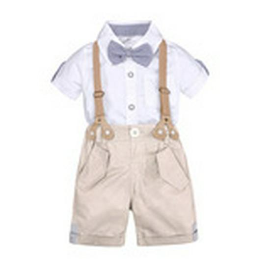 Boys' Summer 2026 Korean Style Striped Vest & Short-Sleeve Shirt with Casual Shorts 3-Piece Set