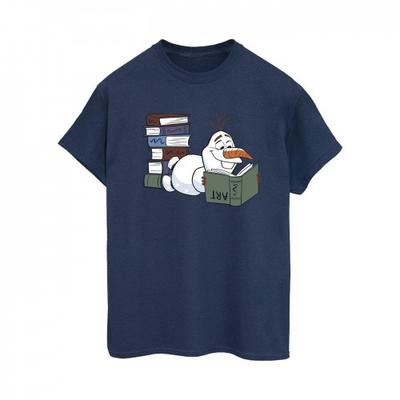 Womens/Ladies Olaf Reading Cotton Boyfriend T-Shirt