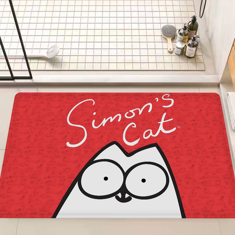 

Anime Simons Cat Bathroom Mat Anti-slip Absorb Water Long Strip Cushion Bedroon Mat Welcome Doormat 40x60cm