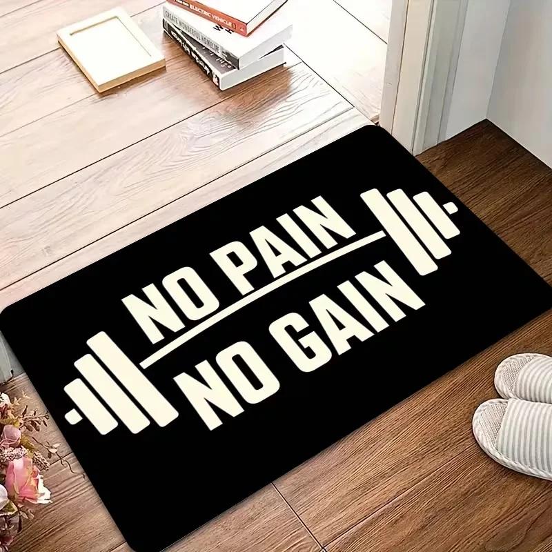 

Dumbbell Fitness Equipment 3D Optical Illusion Doormat Flat Non-slip and Easy To Clean Perfect for Front Door Bedroom Door Mat 50X80cm