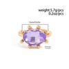 SHIXIN 2026 New Exquisite Colorful Rhinestone Open Rings Women Retro Acrylic Stack Adjustable Knuckle Ring Y2K Jewelry Accessory