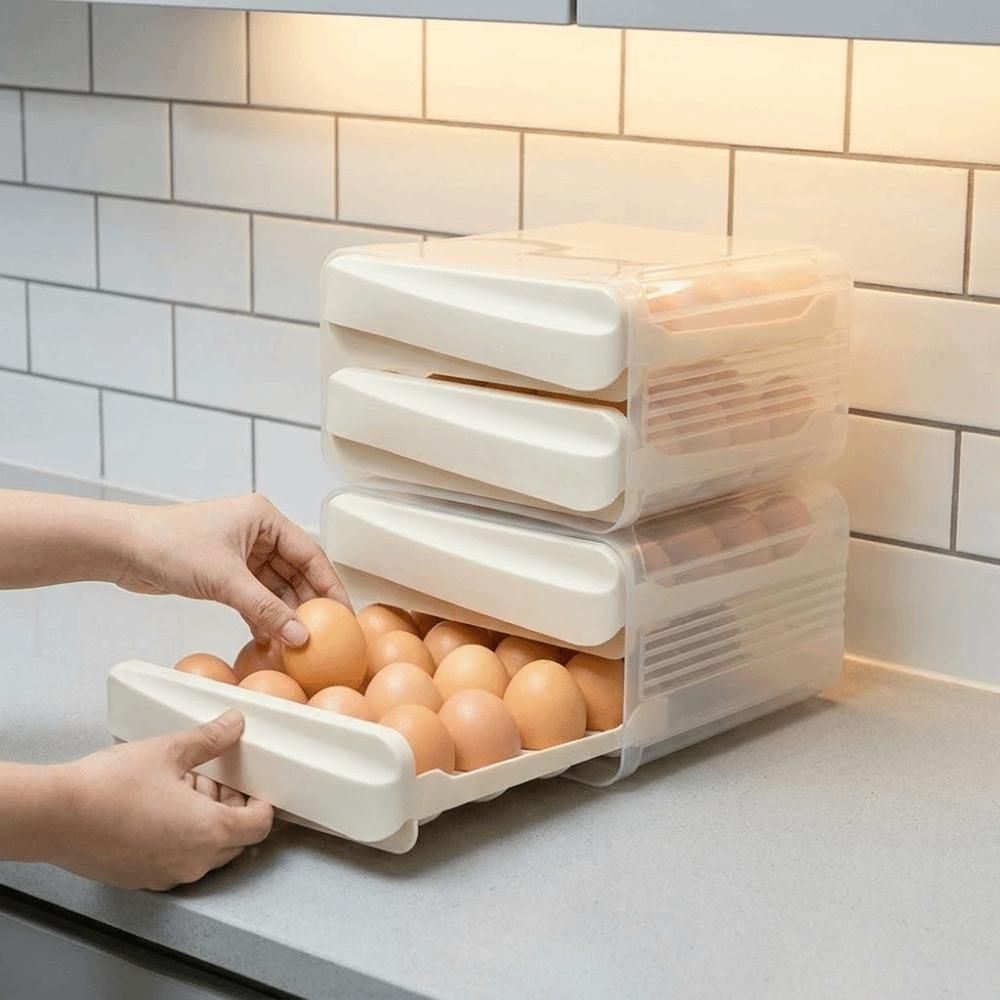 Schubladentyp Eier-Frischhaltebox Transparente Kühlschrank-Aufbewahrungsbox Frischhaltung