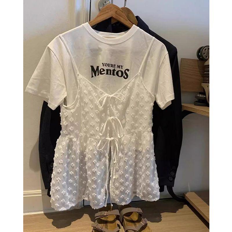 

Они Инс Нишевый Стиль Трехмерный Жилет Банты Шнуровка White All yards