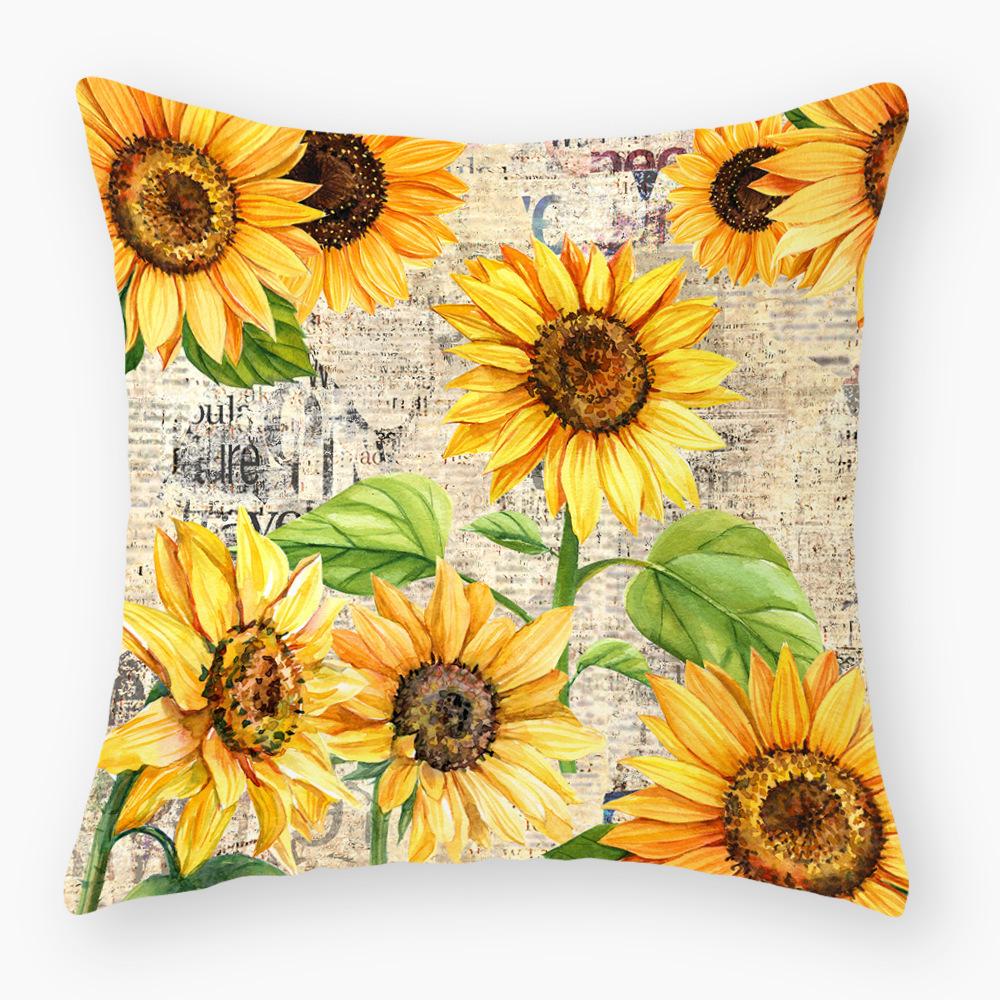 Printed Pillowcase Home Sofa Decorative Cushion Cover Creative Printed Waist Pillowcase