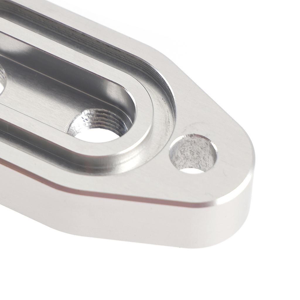 Twin Turbo Dual 1/8" NPT Oil Feed Line Adapter Plate for LS1 LSX LS3 LS2 LQ4