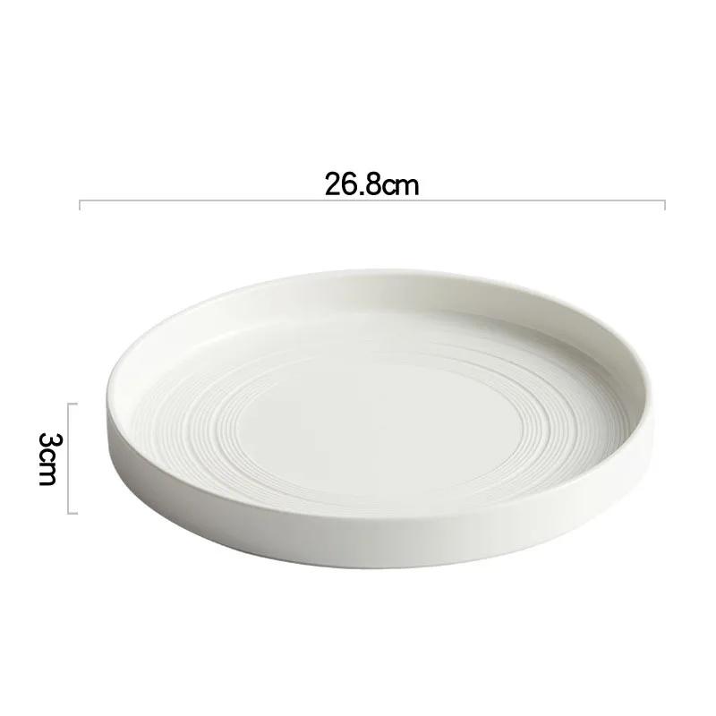 Ceramic Dinner Plate Round Steak Plate Salad Plates Spaghetti Plates Dessert Dish Bread Dish Dim Sum Bowl Cake Bowl Kitchenware