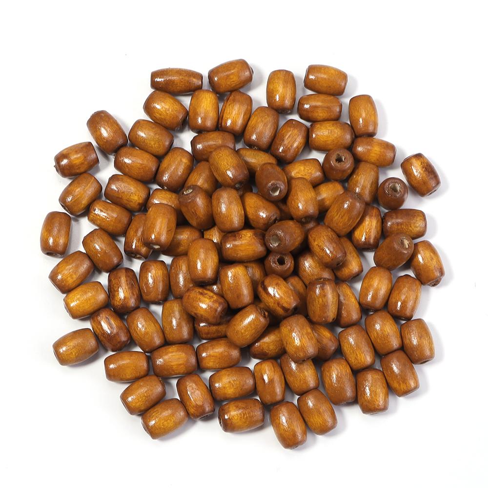 100-500pcs/lot Natural Wooden Beads Baseball Shape Oval Loose Spacer Puzzle Prayer Wood Bead For DIY Handmade Bracelet Accessory