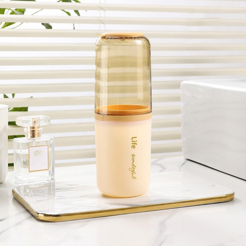 High Quality Portable Toothbrush Holder with Mouthwash Cup Lightweight Soap Box Toothbrush Storage Box Travel