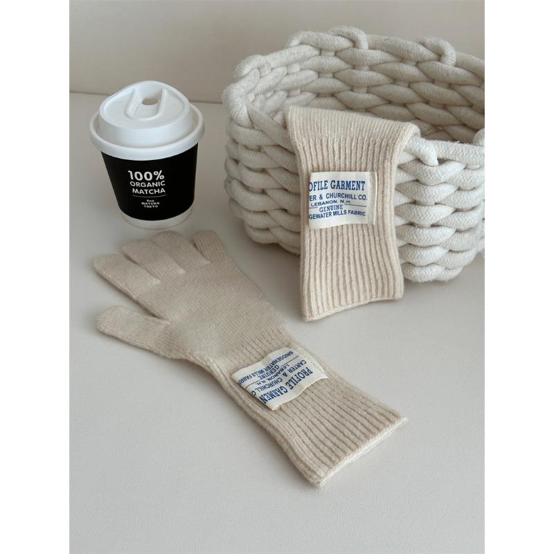 New Korean Wool Knitted Touch Screen Gloves for Women's Cloth Thickened Outdoor Warmth for Women