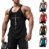 Mens Faith Print Sleeveless Tank Top Summer Gym Casual Vest