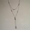 New Korean Fashion Simple INS Style Comb Heart Metal Pendant Long Necklace For Women Charm Accessories 2025 Grunge Jewelry Gift