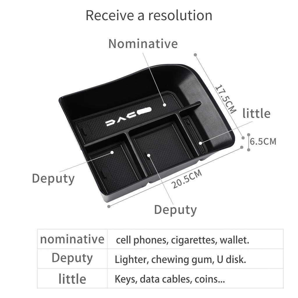 Car Center Console Box for Dacia Spring for Renault Kwid E-Tech 2021-2023 Cup Holder Armrest Storage Tray Accessories Organizer