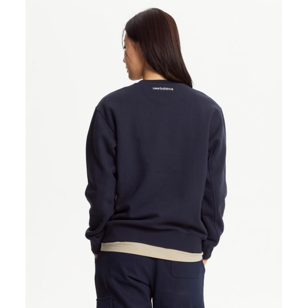 New Balance Nbnce41113 Uni Ess Classic Brushed Sweatshirt  Navy 