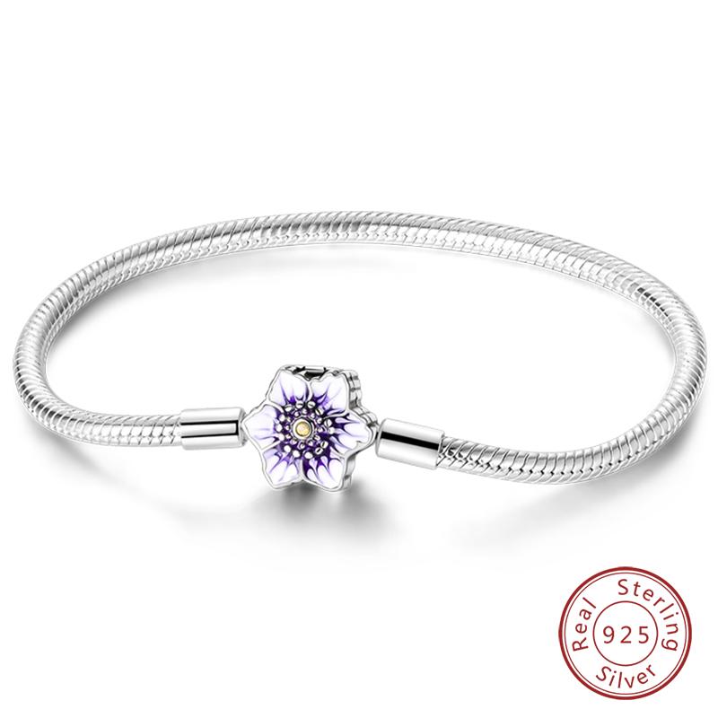 925 Silver Forever Love Peach Heart Bracelets Star Moon Airplane Earth Bracelets For Women Fit DIY Charms Party Jewelry