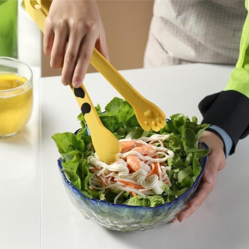 Cute Cat Paw Food Serving Tongs Non-slip Heat Proof 1PC Food Grade for Baking Barbecue Sandwich Ice Kitchen Use