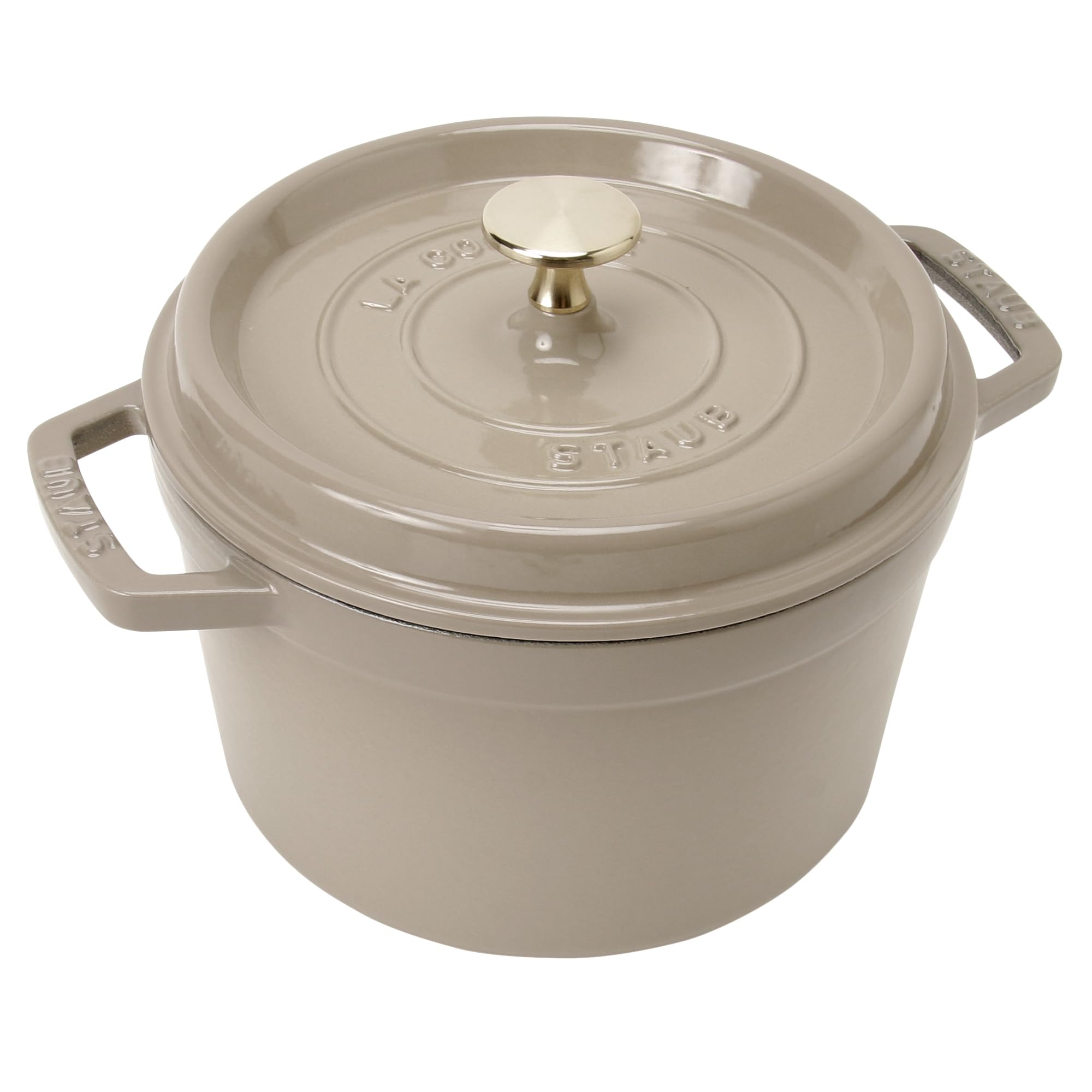 

staub Cocotte Round Linen 20 см Brass Knob Large Enamel Pot IH Совместимый японский продукт с серийным номером STAUB Cast Iron Grand Cocottes Round Linen Brass